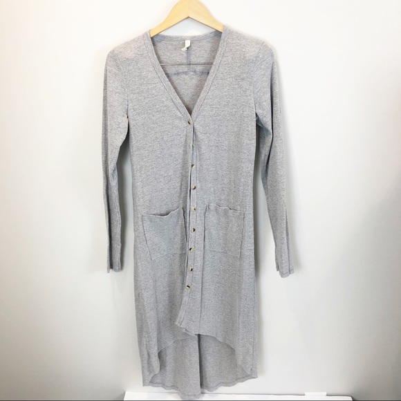 Wishlist Grey High Low Button Front Duster - Picture 3 of 6